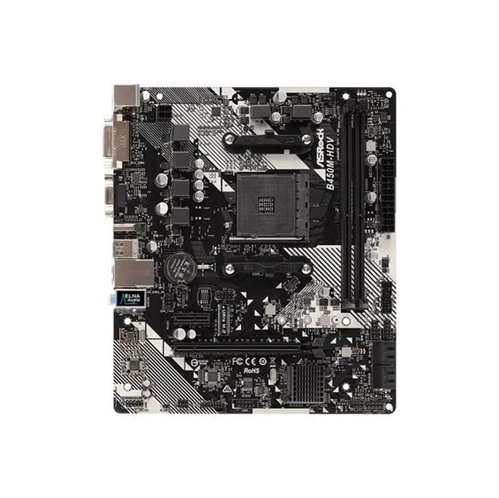 Placa-Mãe ASRock B450M-HDV R4.0, AMD AM4, Micro ATX, DDR4, Preto - 90-MXB9N0-A0UAYZ